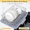 icone Dish Drying Mat for Kitchen Counter,Non - Slip Dish Drying Pad with Drain Lip,Heat Resistant Sink - Ventrokahome