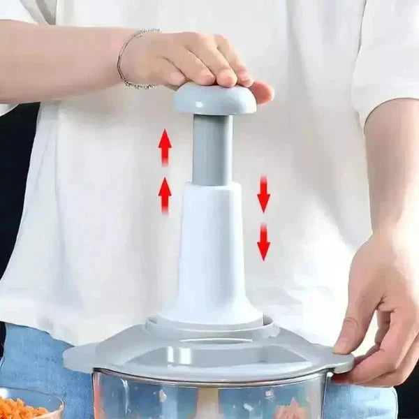 Multi - Functional Hand Press Manual Plastic Chopper 1.5L - Ventrokahome