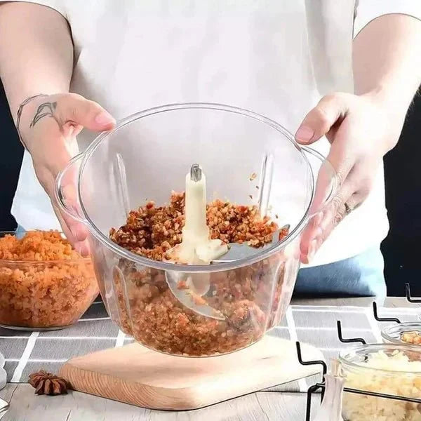 Multi - Functional Hand Press Manual Plastic Chopper 1.5L - Ventrokahome