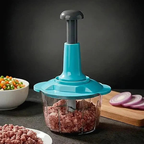 Multi - Functional Hand Press Manual Plastic Chopper 1.5L - Ventrokahome