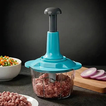 Multi - Functional Hand Press Manual Plastic Chopper 1.5L - Ventrokahome