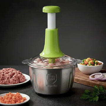 Multi - Functional Hand Press Manual Steel Chopper 2L - Ventrokahome
